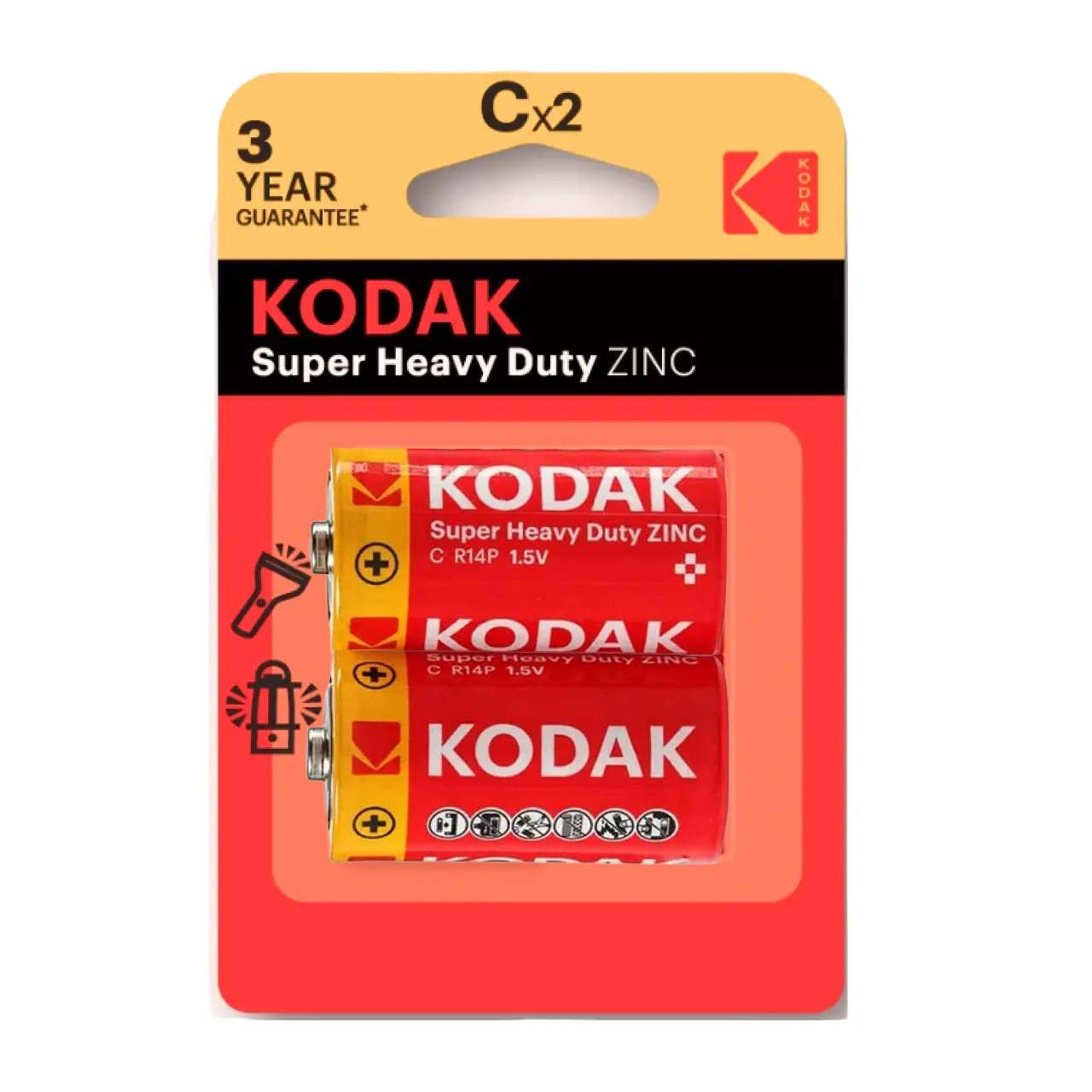 Батарейки Kodak R14 сольова 1 шт.