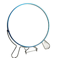 Дзеркало косметичне поворотне в металевій оправі діаметр 14 см