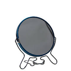 Дзеркало косметичне поворотне в металевій оправі діаметр 12 см