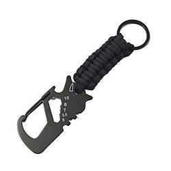 Брелок - Карабін мультитул для ключів чорний 2214