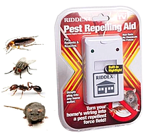 Ультразвуковий відлякувач гризунів і комах Riddex Pest repelling Aid