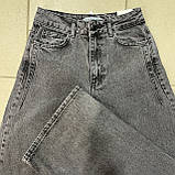 Джинси жіночі широкі палаццо кльош котон щільні 29 сірі, фото 4