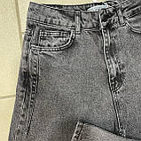 Джинси жіночі широкі палаццо кльош котон щільні 29 сірі, фото 8