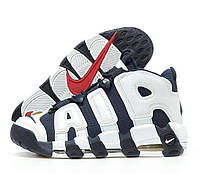 Nike Air Max Uptempo кроссовки мужские Найк Аир Макс Аптемпо белые с синим