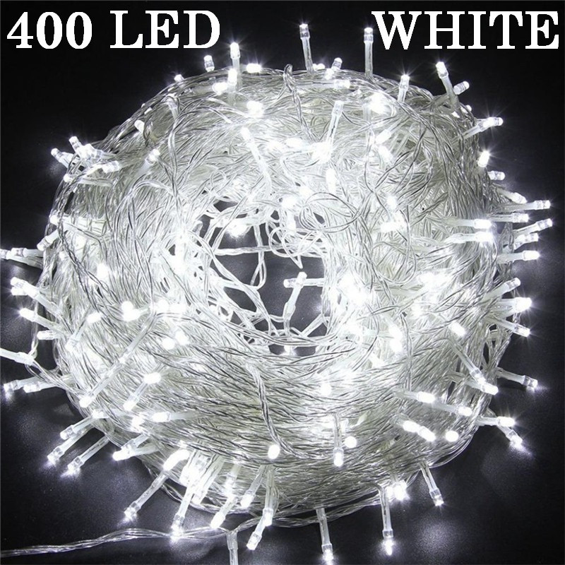 Світлодіодна гірлянда LED Star X-MAS 400 Led Cool White прозорий провід