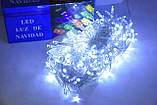Світлодіодна гірлянда LED Star X-MAS 400 Led Cool White прозорий провід, фото 4