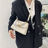 Жіноча сумка 6557 крос-боді біла, фото 4