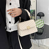 Жіноча сумка 6557 крос-боді біла, фото 5