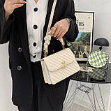 Жіноча сумка 6557 крос-боді біла, фото 6