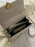 Жіноча сумка 6557 крос-боді біла, фото 7