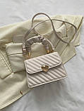 Жіноча сумка 6557 крос-боді біла, фото 2
