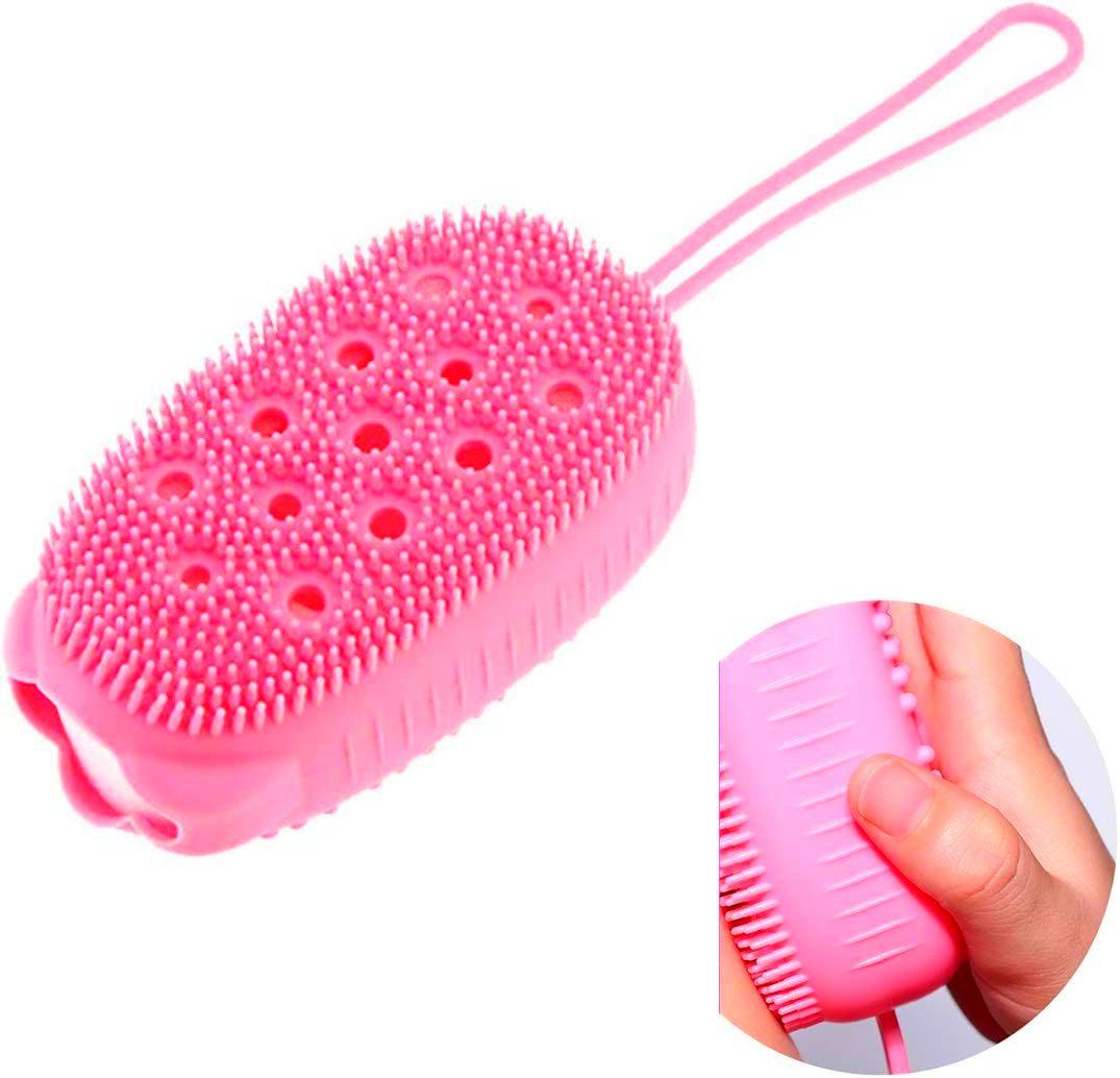 Силіконова щітка мочалка мильничка Silicone Bath Brush Rose, фото 1