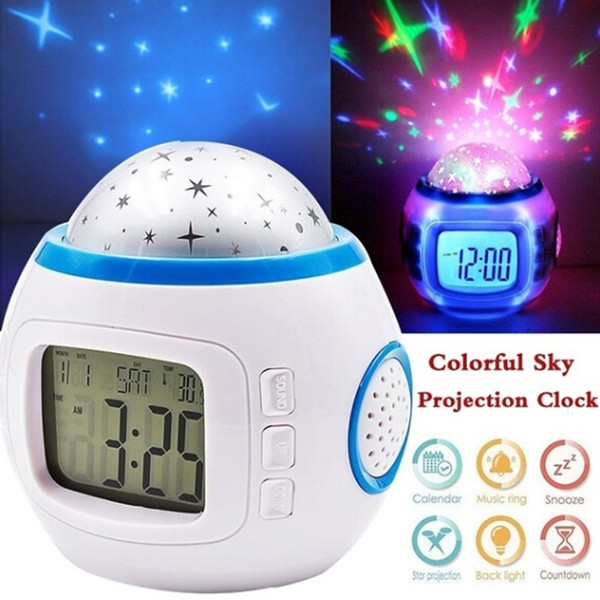 Нічник-проектор зоряне небо з годинником Music and Starry Sky Calendar, фото 1