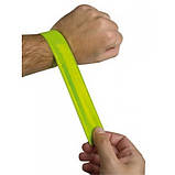 Стрічка світловідбиваюча слеп браслет флікер SLAP Green, фото 2