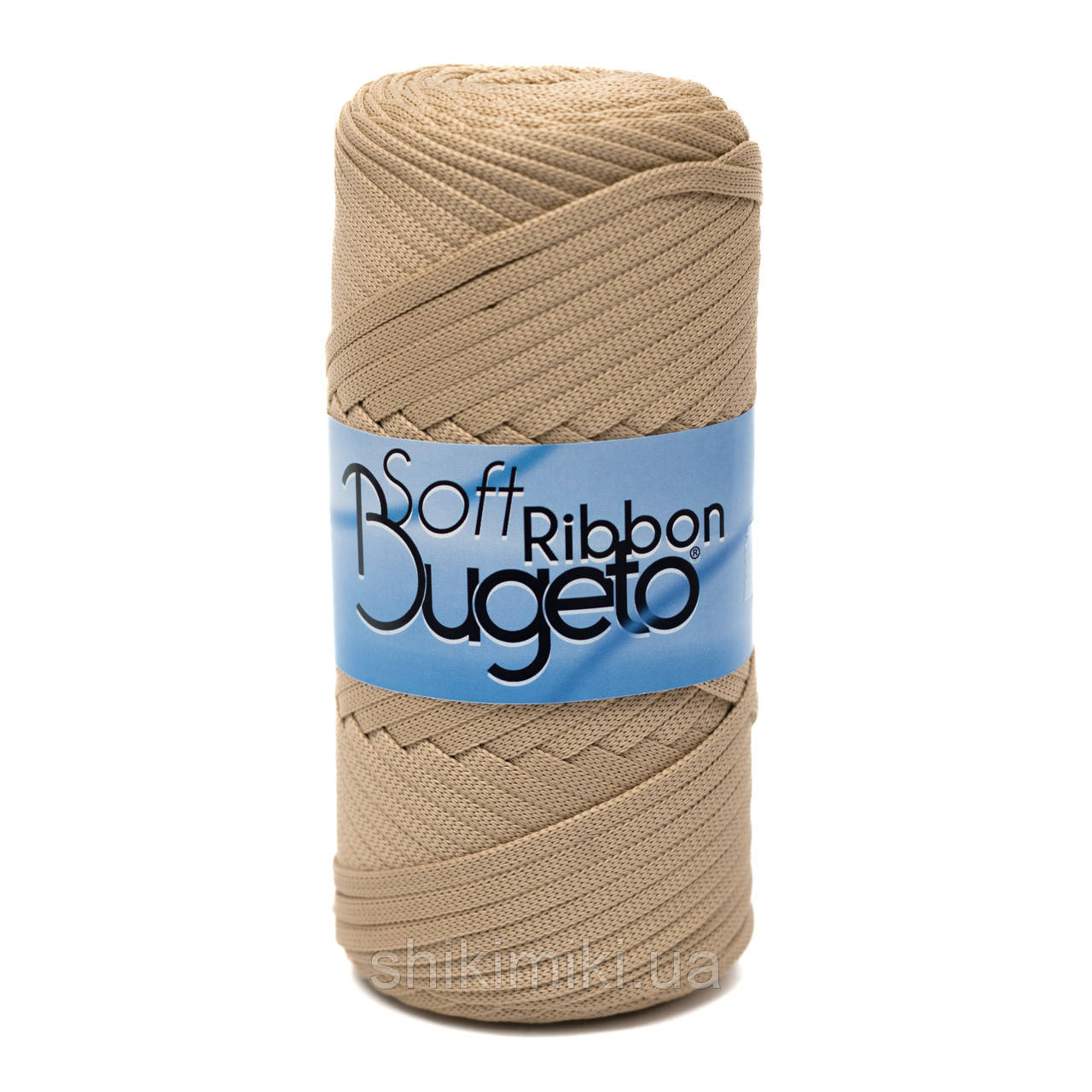 Плоский шнур поліефірний Bugeto Soft Ribbon, колір Бежева пудра 2, фото 1