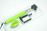 Селфі палка монопод стік з Bluetooth пультом Selfie Rod Green, фото 2