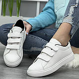 Жіночі кросівки на ліпучки білі (1250405), фото 5