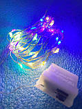 Гірлянда роса на батарейках мідний провід 20 Led Strip String Multicolor, фото 3