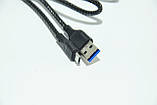 Кабель USB плетений круглий A934 Micro Usb Black, фото 3