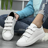 Кросівки жіночі білі на ліпучки (1250405)