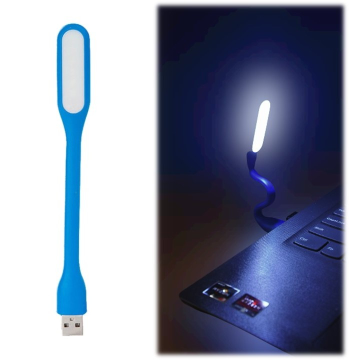 Портативна USB лампа підсвітка для ноутбука Led Plastic Light Blue, фото 1