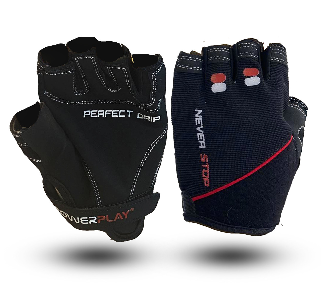 Спортивные перчатки для фитнеса PowerPlay 9076 Perfect Grip Черные S PRO_420 - фото 1 - id-p2078354063