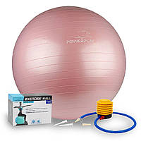 Мяч для фитнеса (фитбол) PowerPlay 4001 Ø65 cm Gymball Розовый + насос PRO_794