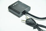 Конвертер перехідник адаптер HDMI to VGA + Audio 3,5 мм Black, фото 5