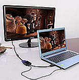 Конвертер перехідник адаптер HDMI to VGA + Audio 3,5 мм Black, фото 7