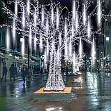 Гірлянда бурулька Meteor Shower Lights 8 шт 432 Led Cool White, фото 3