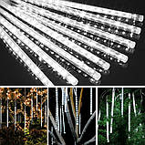 Гірлянда бурулька Meteor Shower Lights 8 шт 432 Led Cool White, фото 4