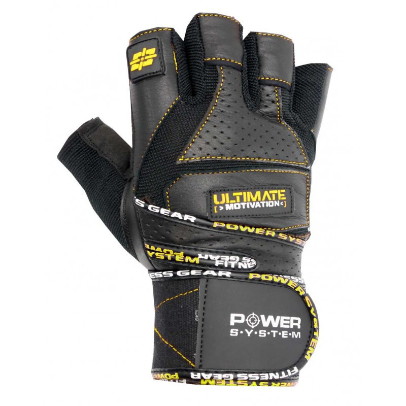 Спортивные перчатки для фитнеса Power System PS-2810 Ultimate Motivation Black/Yellow Line M PRO_1077 - фото 2 - id-p2078354083