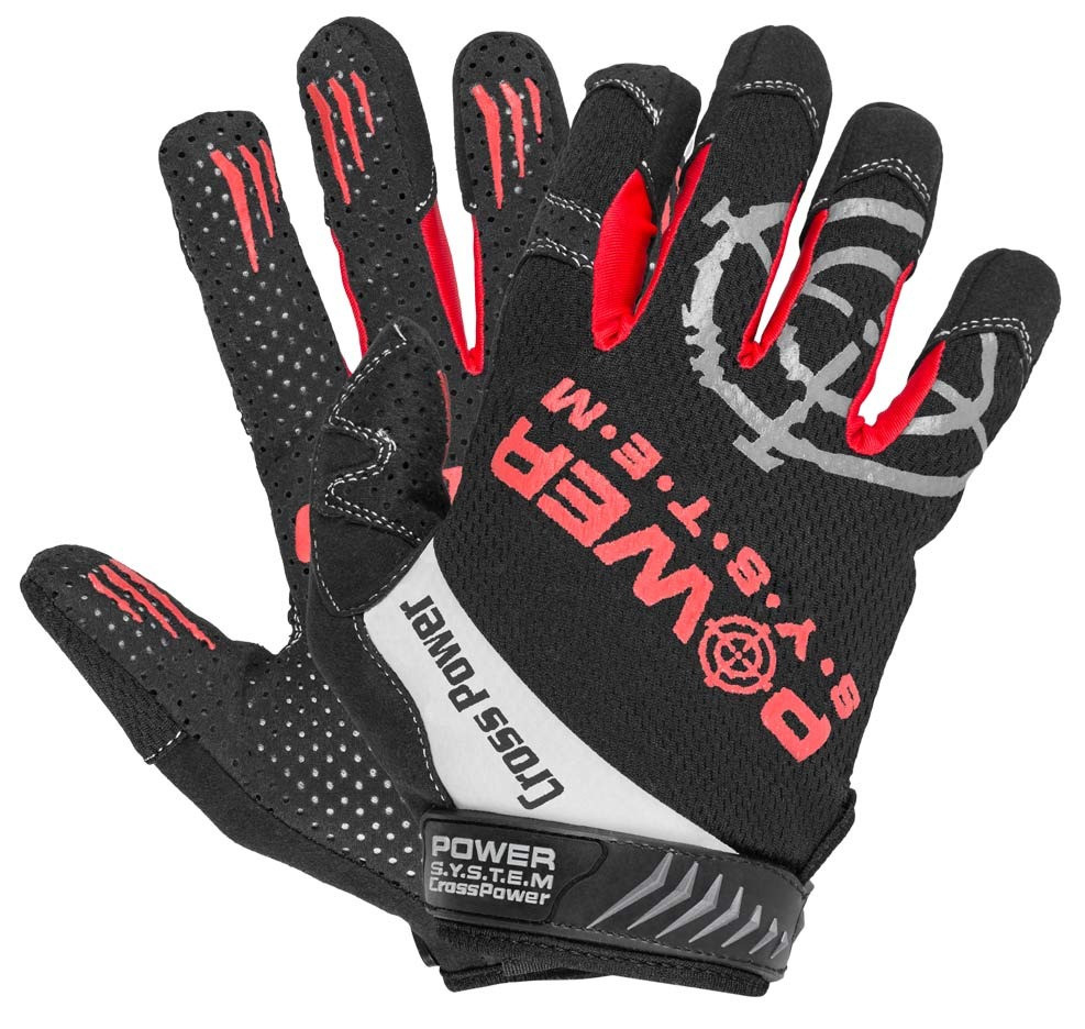 Спортивные перчатки для кроссфита с длинным пальцем Power System PS-2860 Cross Power Black/Red M PRO_847 - фото 2 - id-p2078354101