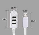 3-портовий USB hub розгалужувач хаб концентратор Vention White, фото 4
