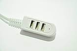 3-портовий USB hub розгалужувач хаб концентратор Vention White, фото 6