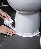 Бордюрна стрічка гнучкий самоклеючий плінтус UKC 100см х 36мм White, фото 4