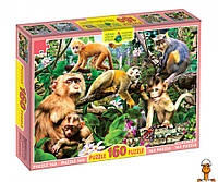Пазлы "обезьяны", 160 элементов, детская игрушка, от 4 лет, Энергия Плюс 82951