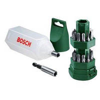 Биты Bosch, набор 24шт, магнитный битодержатель, SL, PH, PZ, H, T, 25мм (2.607.019.503)