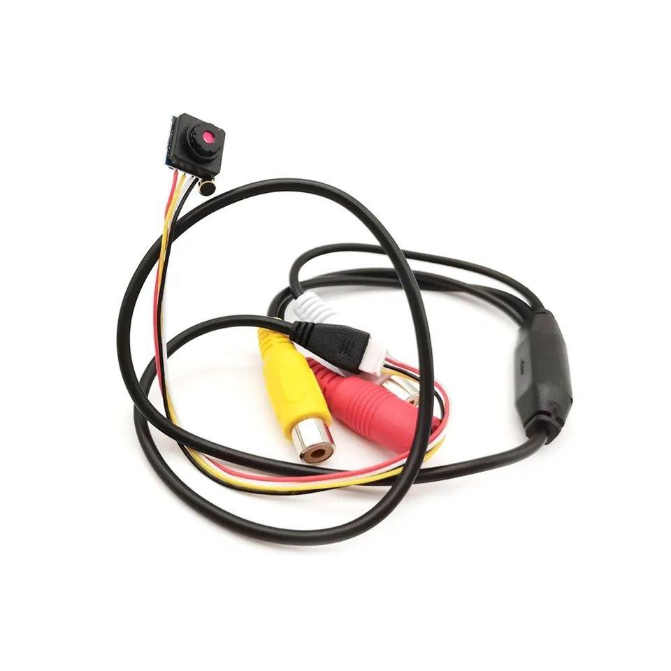 Ширококутний CCTV мінікамера відеоспостереження TM09 1000TVL PAL з мікрофоном, фото 1