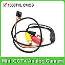 Ширококутний CCTV мінікамера відеоспостереження TM09 1000TVL PAL з мікрофоном, фото 2