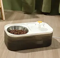 Автоматическая поилка для животных с кормушкой 3л для котов и собак