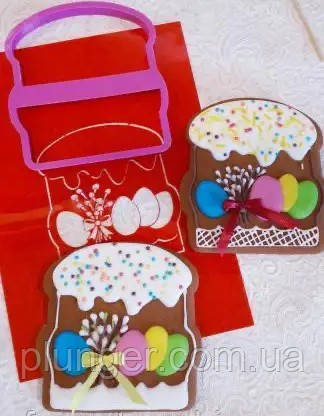 Вирубка пластикова з трафаретом Паска з крашанками, фото 1