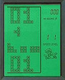 Портативна гра тетріс прозорий корпус Brick Game E-9999-T Green, фото 3