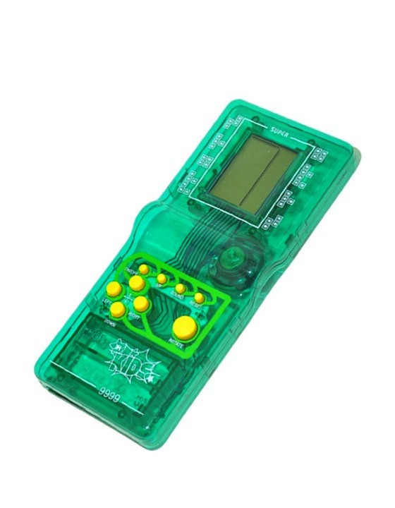 Портативна гра тетріс прозорий корпус Brick Game E-9999-T Green