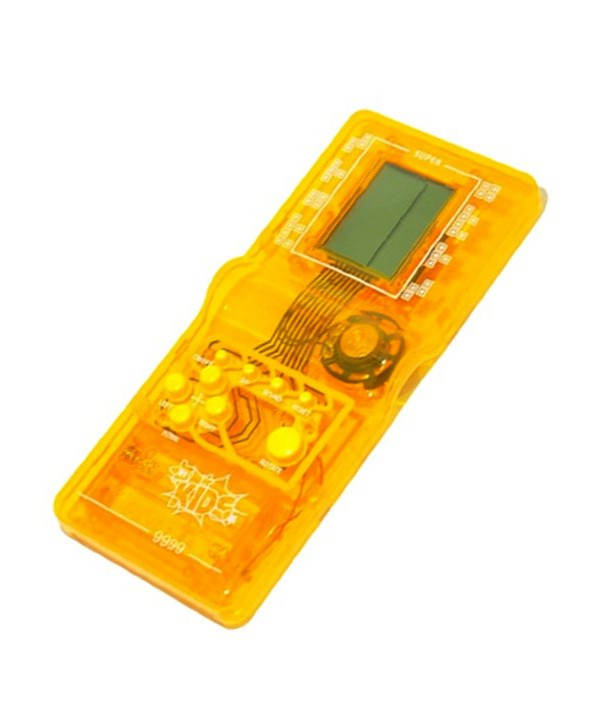 Портативна гра тетріс прозорий корпус Brick Game E-9999-T Yellow