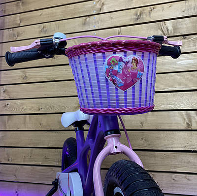 Кошик дитячий велосипедний 12" Crossride CR-BS01 рожевий з фіолетовим