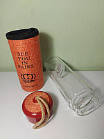 Скляна пляшка для напоїв CQ "See You in Paris" (420 мл, помаранчевий чохол), фото 4