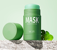 Очисна тверда маска для обличча проти вугрів Зелений чай VEZE , 40 грам