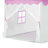 Дитяча палатка Vergionic РОЖЕВА 100х120х125 см Дитячий намет Ігровий будинок Вігвам, фото 3