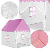 Дитяча палатка Vergionic РОЖЕВА 100х120х125 см Дитячий намет Ігровий будинок Вігвам, фото 4
